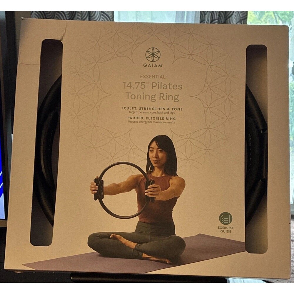 NIB Gaiam Essential 14.75" Pilates Toning Ring Sculpt & Tone Fitness Ring Padded